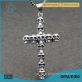 Punk Silber Kreuz Anhänger, Silber Gothic modernen Kreuz Anhänger